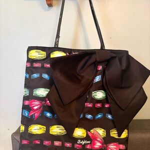 Brighton Black Tote Bag with Colorful Accents rehab straps